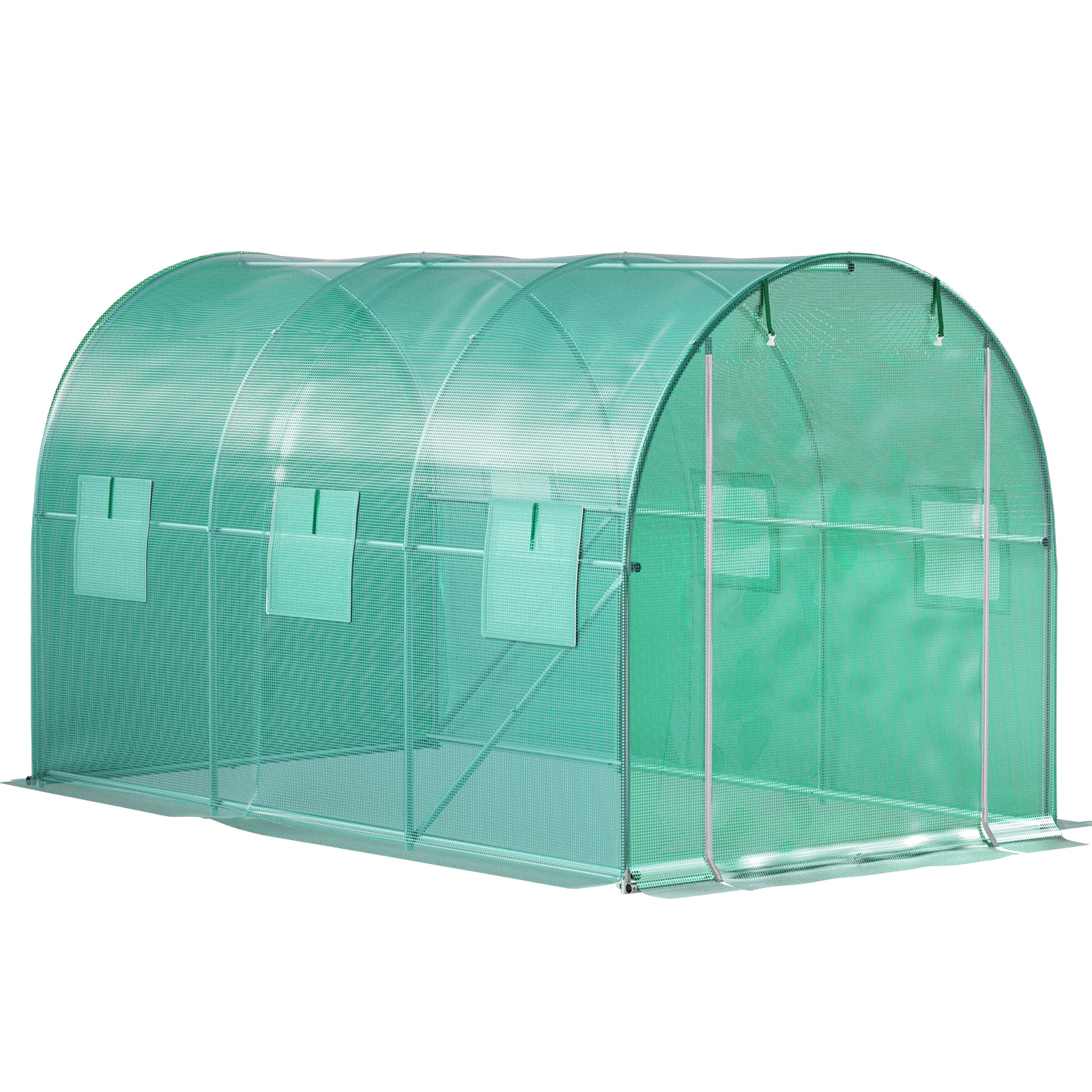 Walk-in Greenhouse Tunnel With Galvanized Steel Frame And Windows_voghion.com
